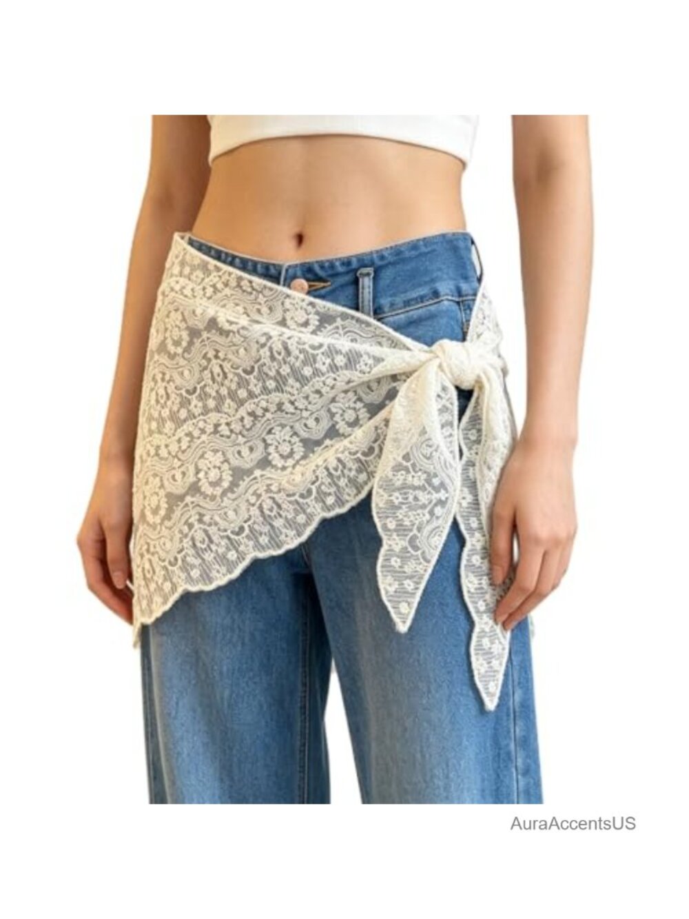 Women Lace Wrap Skirt Sheer Mesh Layered Festival Rave Beach Cover Up
